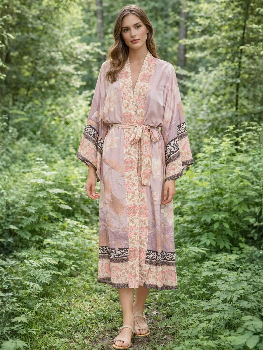 Pink Bohemian Kimono sold by Boho Mood