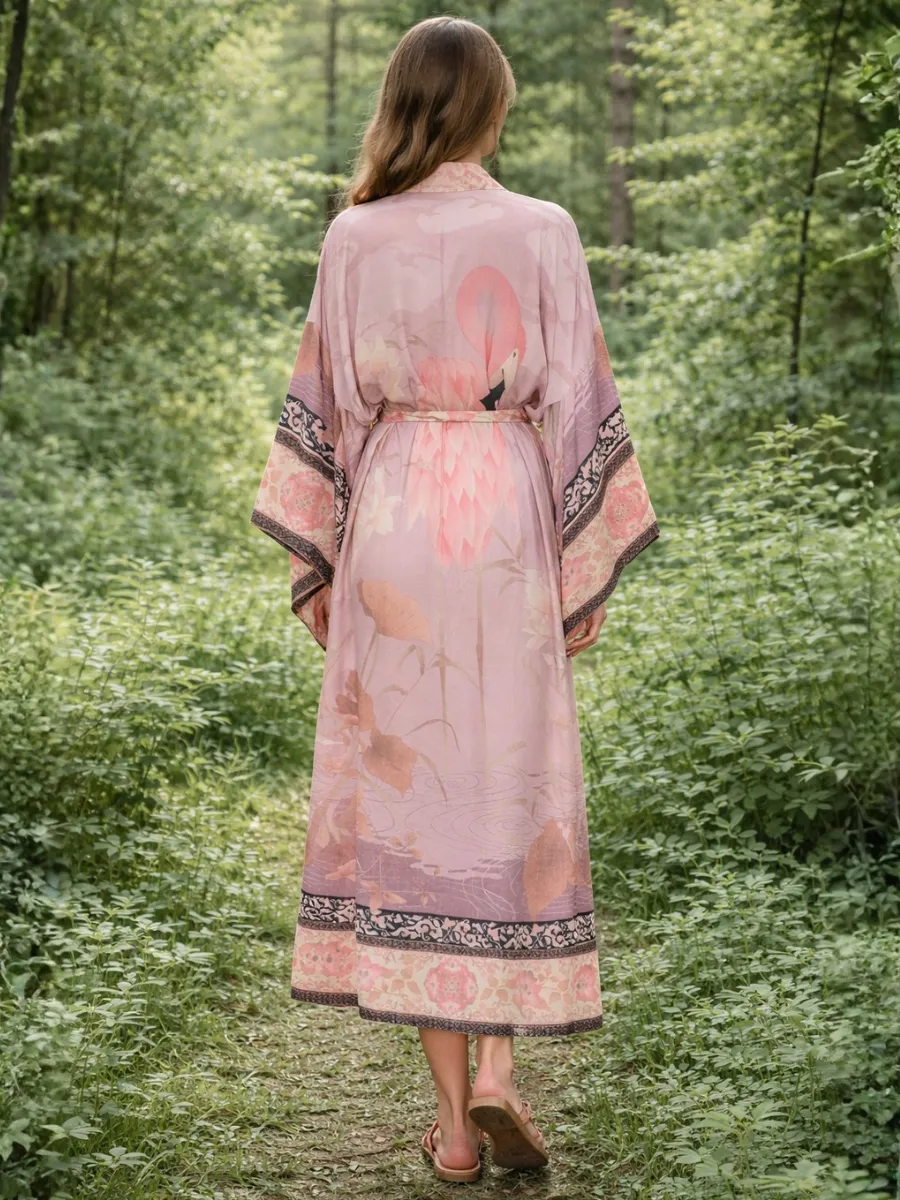 Pink Bohemian Kimono sold by Boho Mood product image thumbnail 3