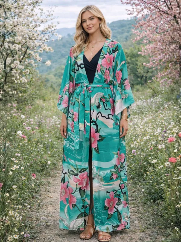 Blue Boho Kimono Cover-Up made by Boho Mood