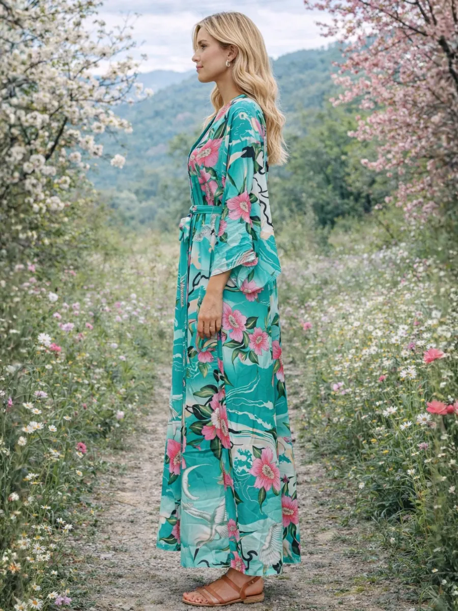 Blue Boho Kimono Cover-Up sold by Boho Mood product image thumbnail 2