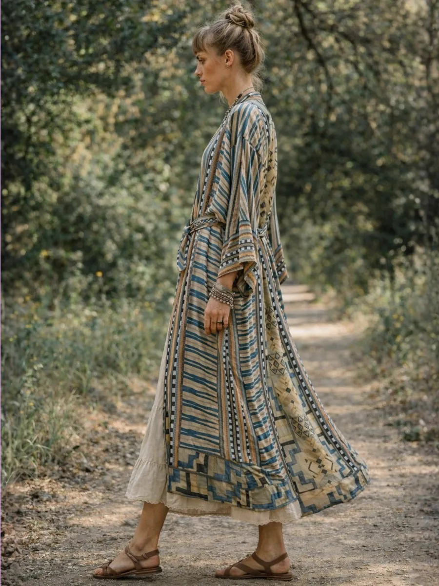 Aztec Print Boho Kimono sold by Boho Mood product image thumbnail 3