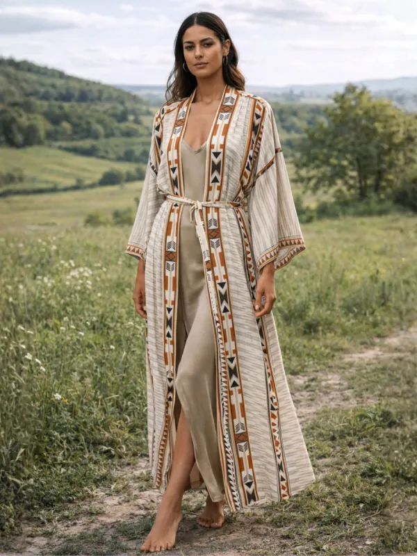Bohemian Geometric Kimono made by Boho Mood