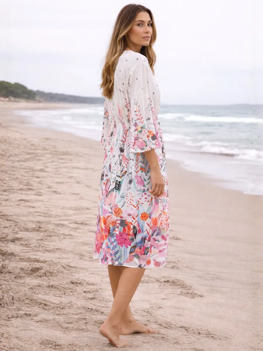 Boho Floral Beach Kimono sold by Boho Mood product image thumbnail 2