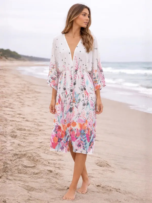 Boho Floral Beach Kimono made by Boho Mood