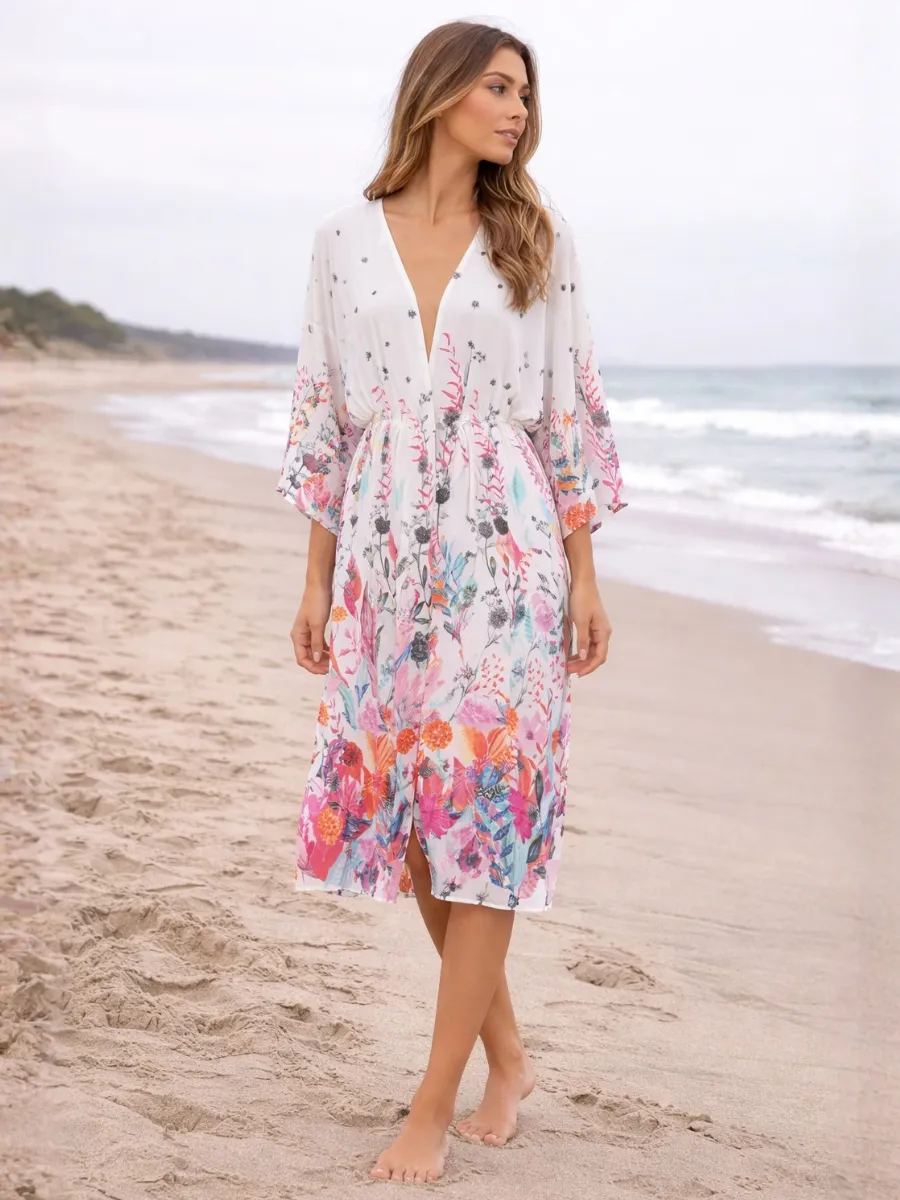 Boho Floral Beach Kimono sold by Boho Mood