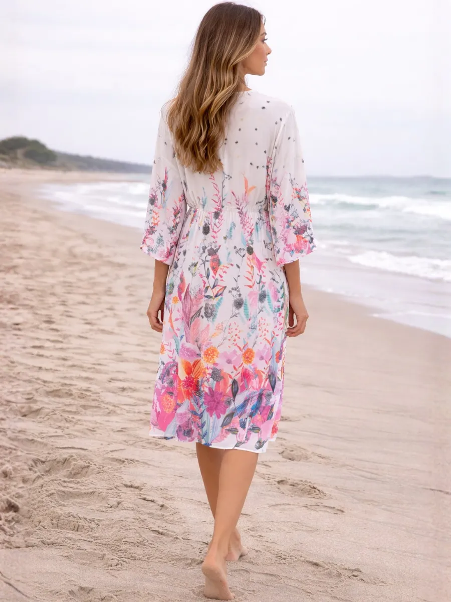 Boho Floral Beach Kimono sold by Boho Mood product image thumbnail 3