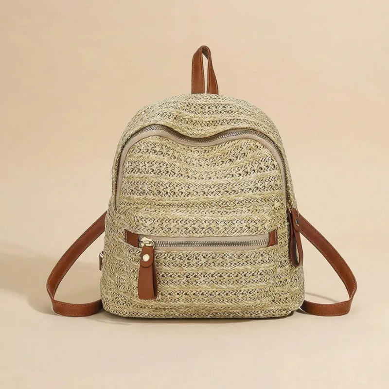 Boho Straw Backpack made by Boho Mood