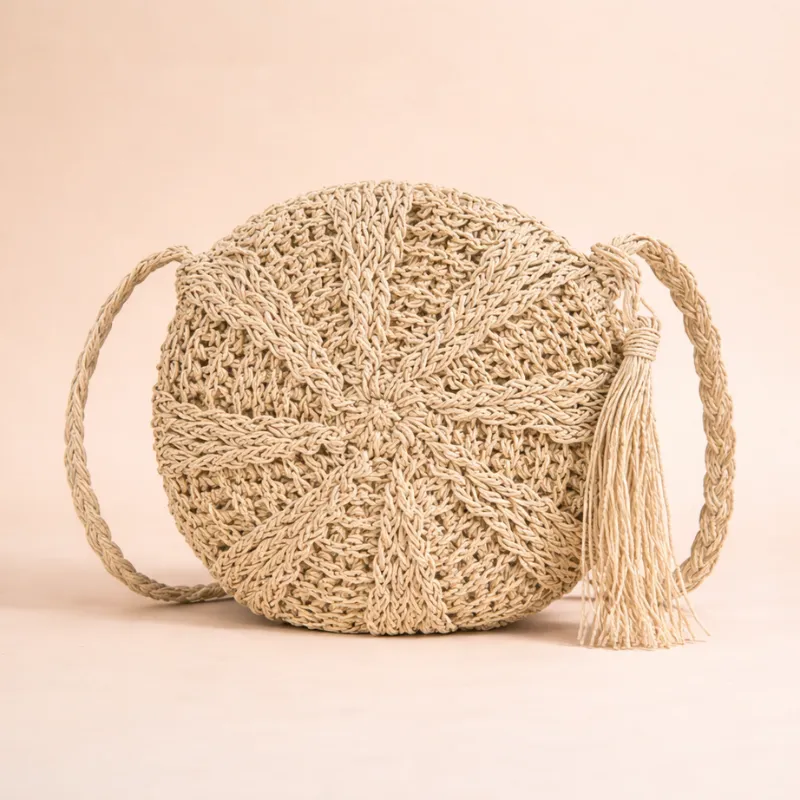 Woven Straw Crossbody Bag sold by Boho Mood