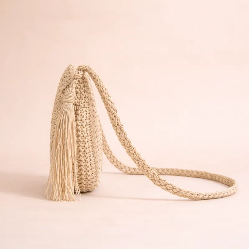 Woven Straw Crossbody Bag sold by Boho Mood product image thumbnail 2