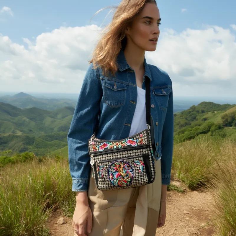 Embroidered Boho Shoulder Bag sold by Boho Mood product image thumbnail 4