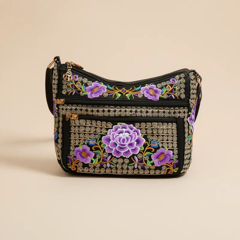 Embroidered Boho Shoulder Bag made by Boho Mood