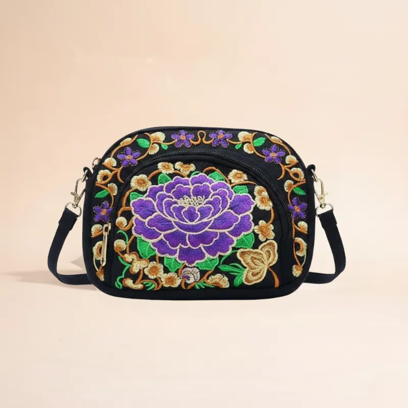 Boho Embroidered Crossbody Bag sold by Boho Mood product image thumbnail 4