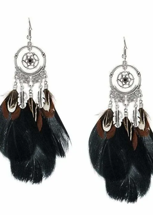 Feather Boho Earrings sold by Boho Mood product image thumbnail 4