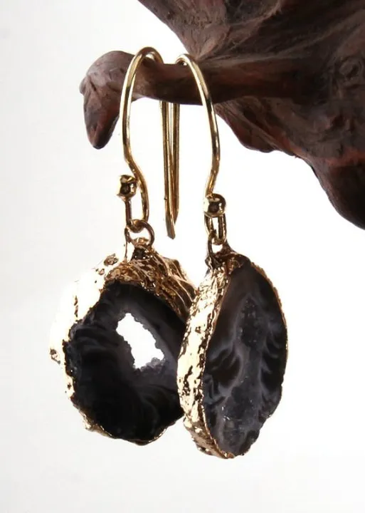 Boho Vintage Earrings Black Stone sold by Boho Mood product image thumbnail 5