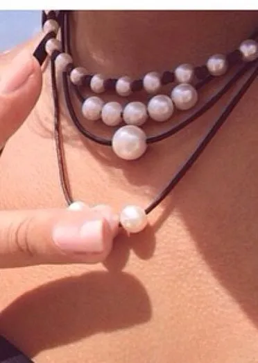 Boho Chokers Pearl Necklace sold by Boho Mood product image thumbnail 2