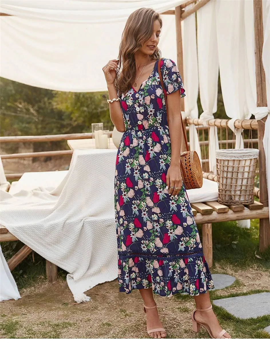 Summer Boho Maxi Dress sold by Boho Mood