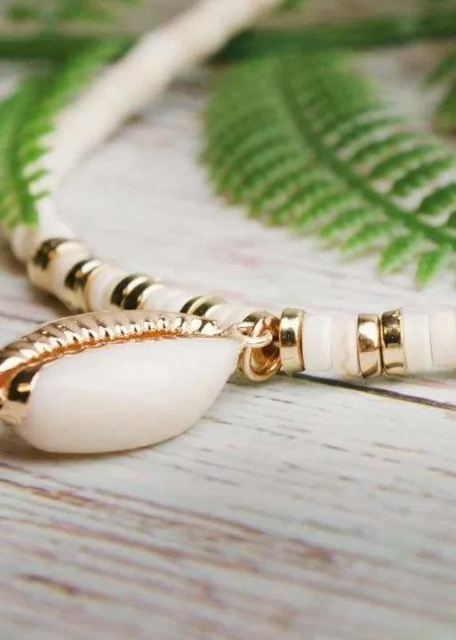Boho Choker Necklace - Natural Shell Pendant sold by Boho Mood product image thumbnail 5
