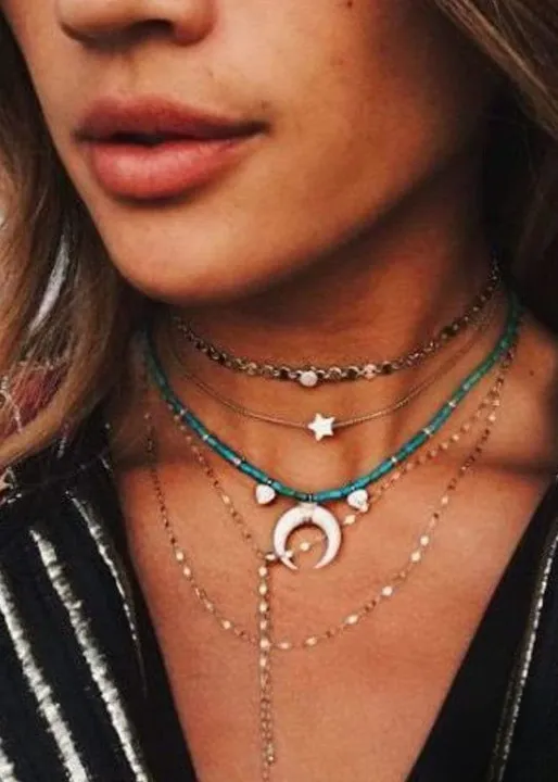 Boho Choker Necklace - Natural Shell Pendant sold by Boho Mood product image thumbnail 3