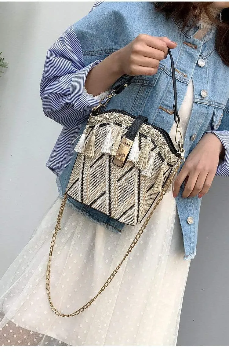 2in1 Boho Pompom Shoulder Bag sold by Boho Mood product image thumbnail 5