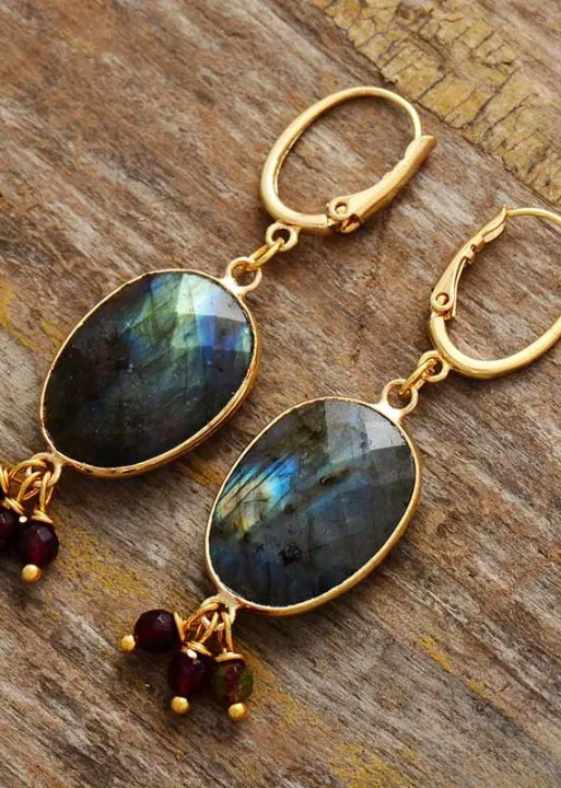 Black Beaded Boho Earrings sold by Boho Mood