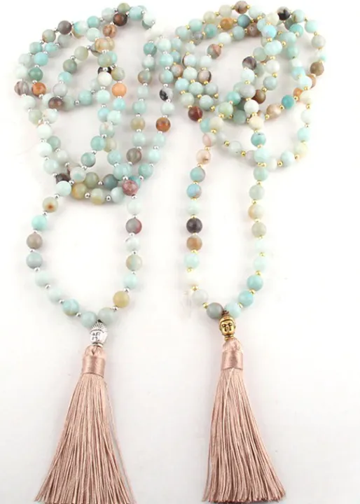 Long Boho Necklace Pompom Pendant sold by Boho Mood product image thumbnail 3