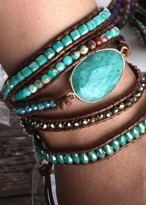 Natural Stone Boho Bracelet sold by Boho Mood