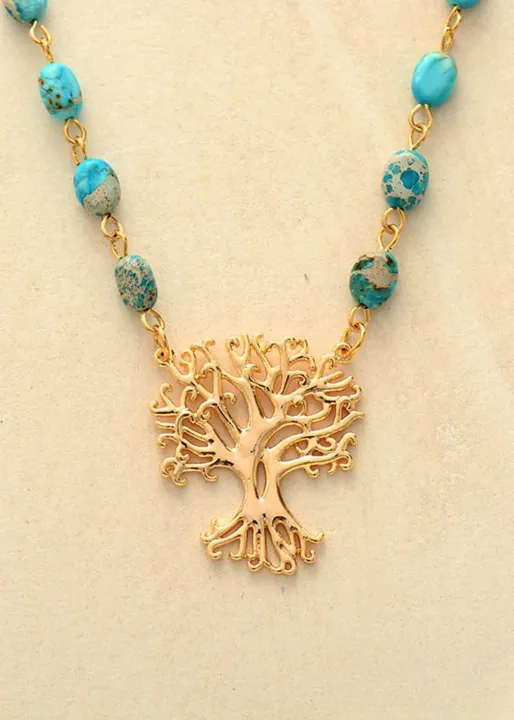 Boho Gold Necklace - Tree of Life sold by Boho Mood product image thumbnail 3