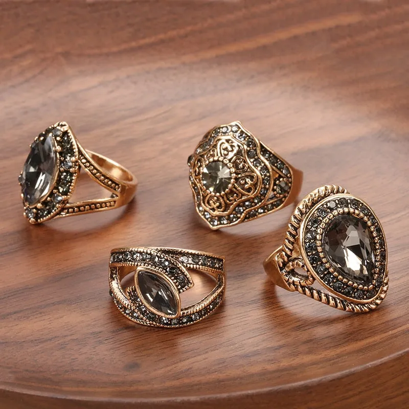 Boho Ethnic Crystal Ring sold by Boho Mood product image thumbnail 4