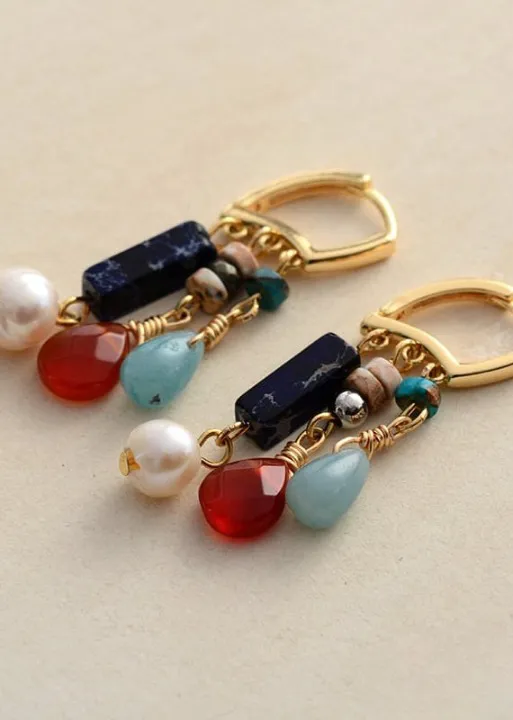 Elegant Boho Dangle Beaded Earrings sold by Boho Mood product image thumbnail 2