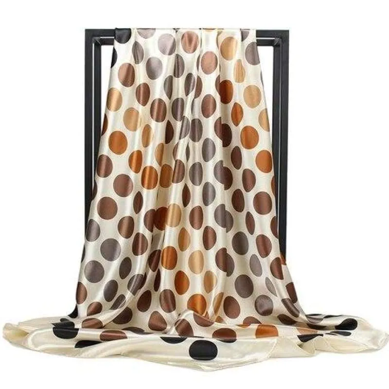 Boho trendy Scarf beige with brown prints sold by Boho Mood