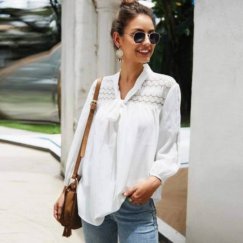 White Boho Blouse For Women sold by Boho Mood