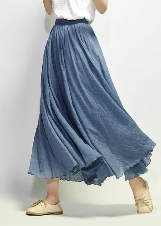 Long Boho Flared Skirt Unicolored sold by Boho Mood product image thumbnail 3