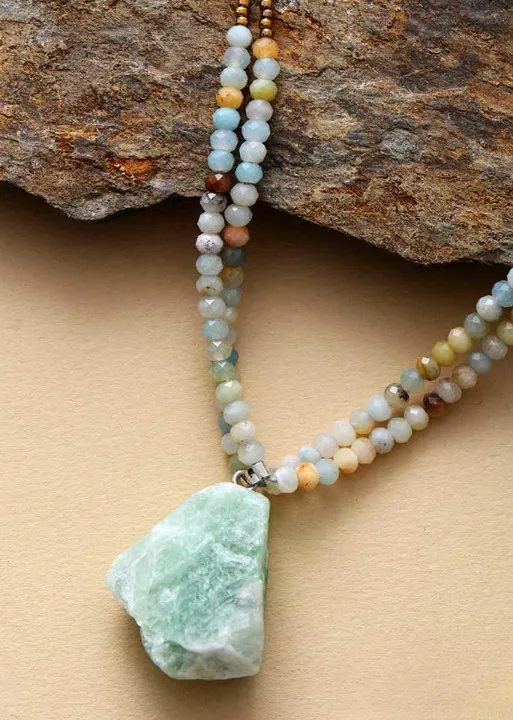 Boho Pendant Necklace - Natural Stone sold by Boho Mood product image thumbnail 2