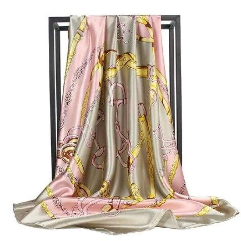 Vintage Retro Boho Scarf with golden chains pattern sold by Boho Mood