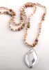 Boho Beads Necklace Crystal Pendant sold by Boho Mood