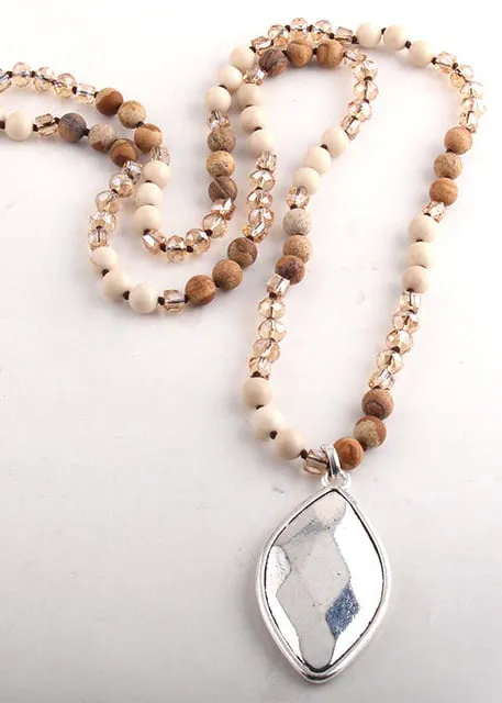 Boho Beads Necklace Crystal Pendant sold by Boho Mood product image thumbnail 5