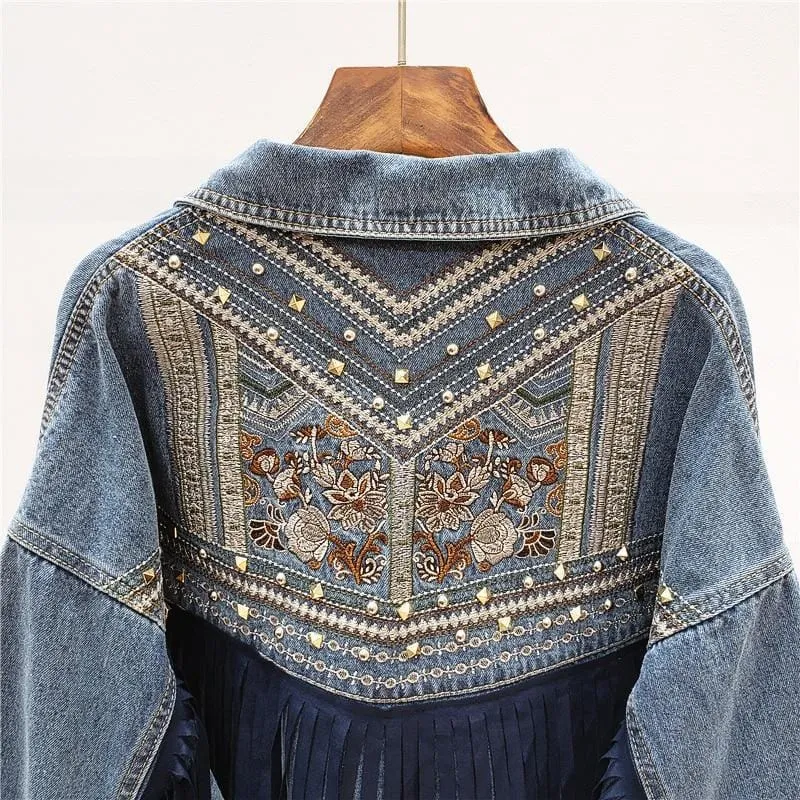 Boho Denim Jacket with Fringes sold by Boho Mood product image thumbnail 3
