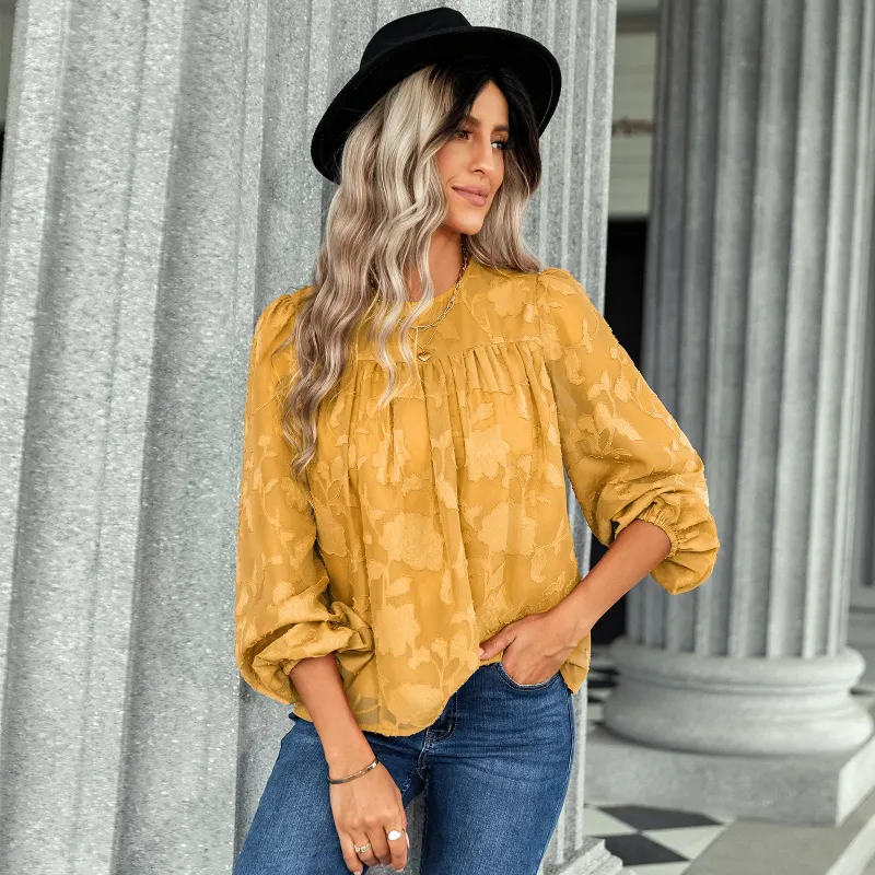 Romantic Blouse Boho Yellow Trend sold by Boho Mood product image thumbnail 2