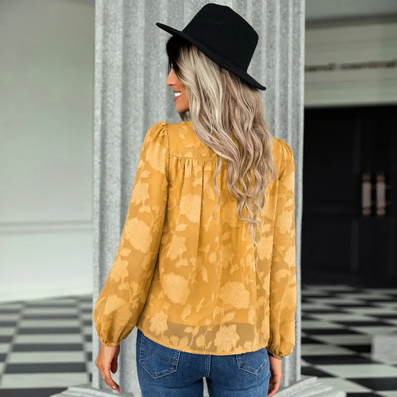 Romantic Blouse Boho Yellow Trend sold by Boho Mood product image thumbnail 3