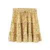Boho Yellow Mini Skirt with frils sold by Boho Mood