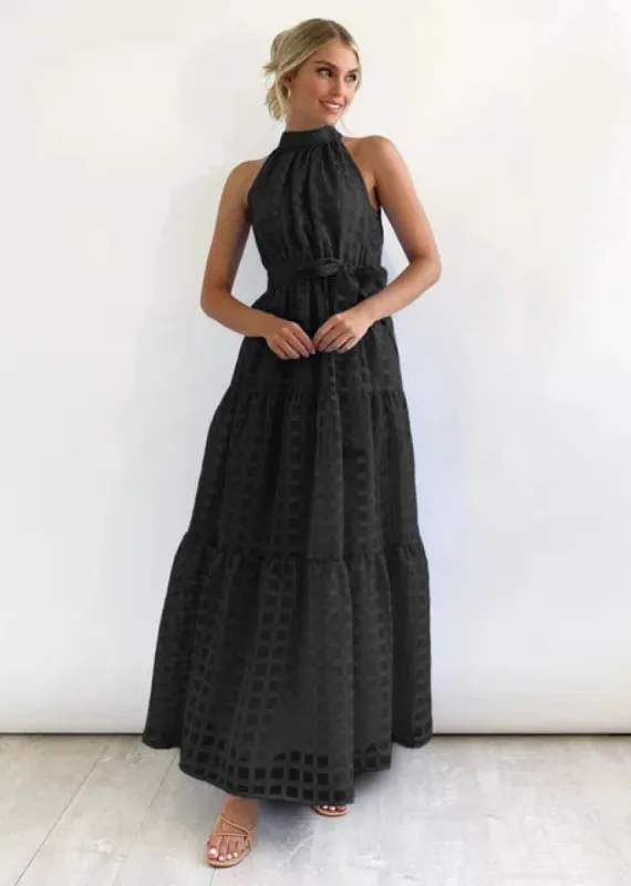 Black Boho Maxi Dress sold by Boho Mood