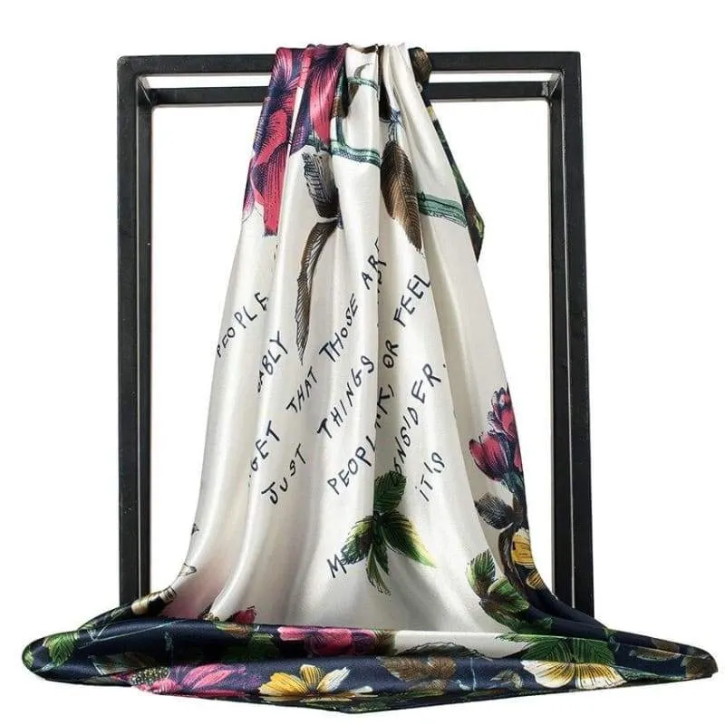 Boho Scarf Pearly vintage floral pattern sold by Boho Mood