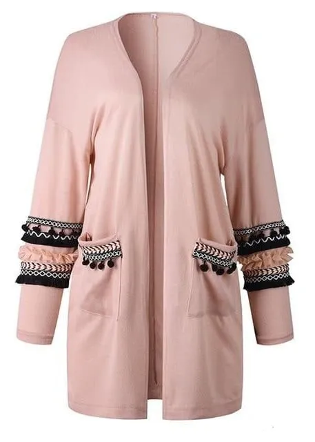 Boho Cardigan Mid-length Stylish pompom pattern sold by Boho Mood product image thumbnail 2