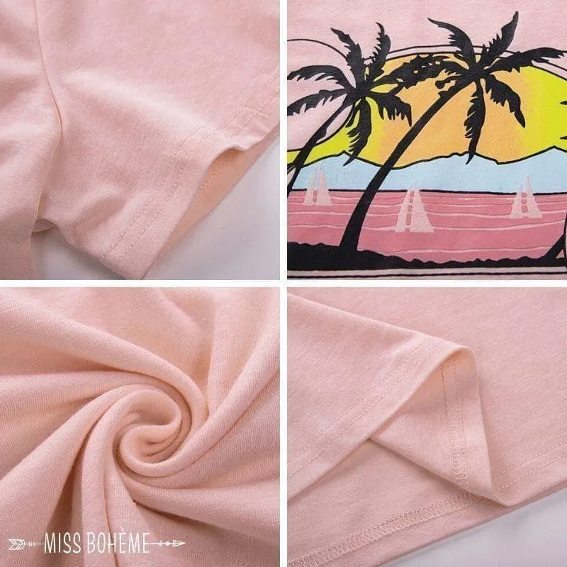 Boho Pink Beach T-shirt sold by Boho Mood product image thumbnail 5