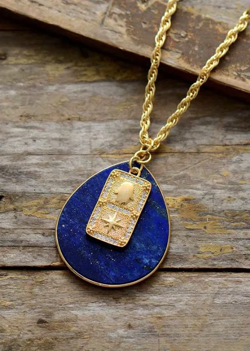 Gold Boho Beads Long Necklace sold by Boho Mood