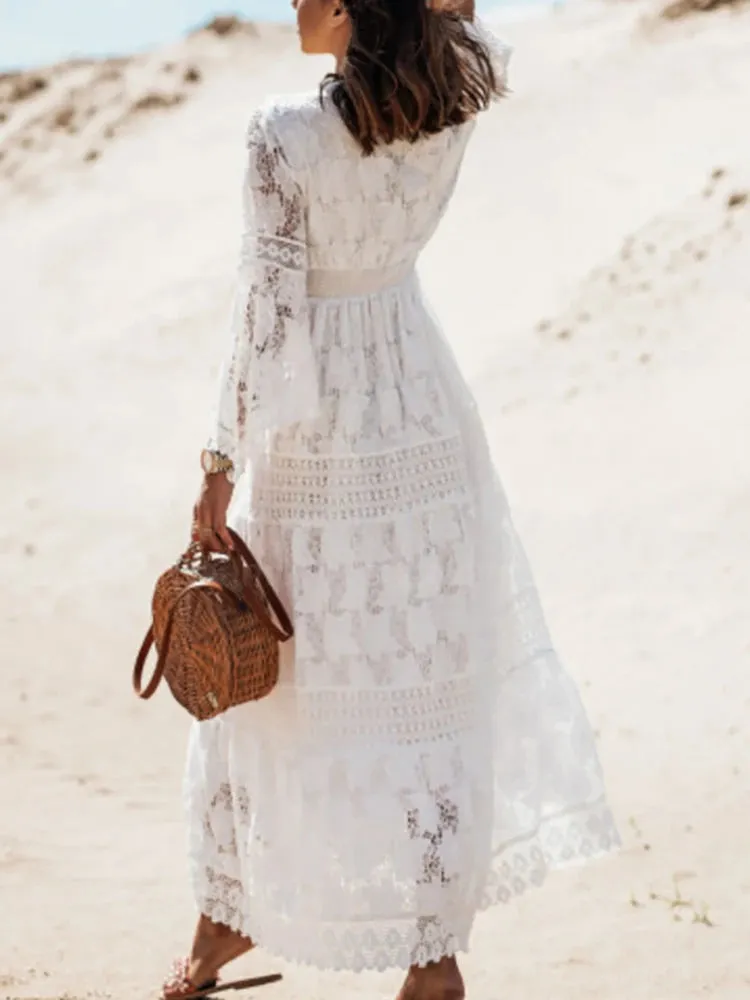 Lace Beach Maxi Dress sold by Boho Mood product image thumbnail 2