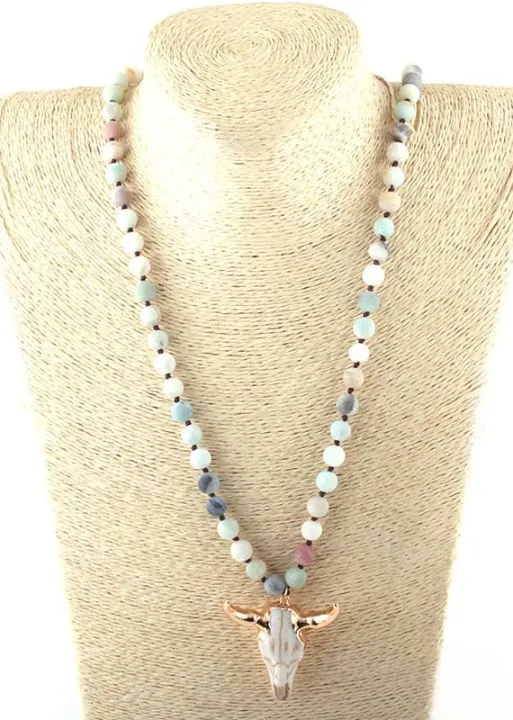 Boho Beaded Necklace - Horn Pendant sold by Boho Mood product image thumbnail 2