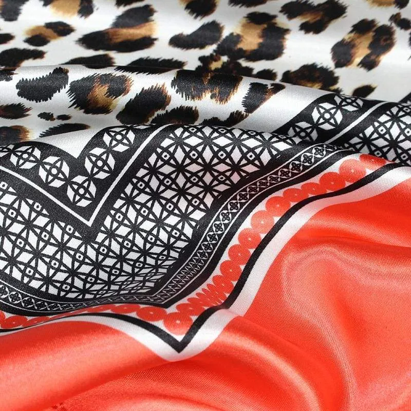 Vintage leopard scarf Boho pattern red sold by Boho Mood product image thumbnail 2