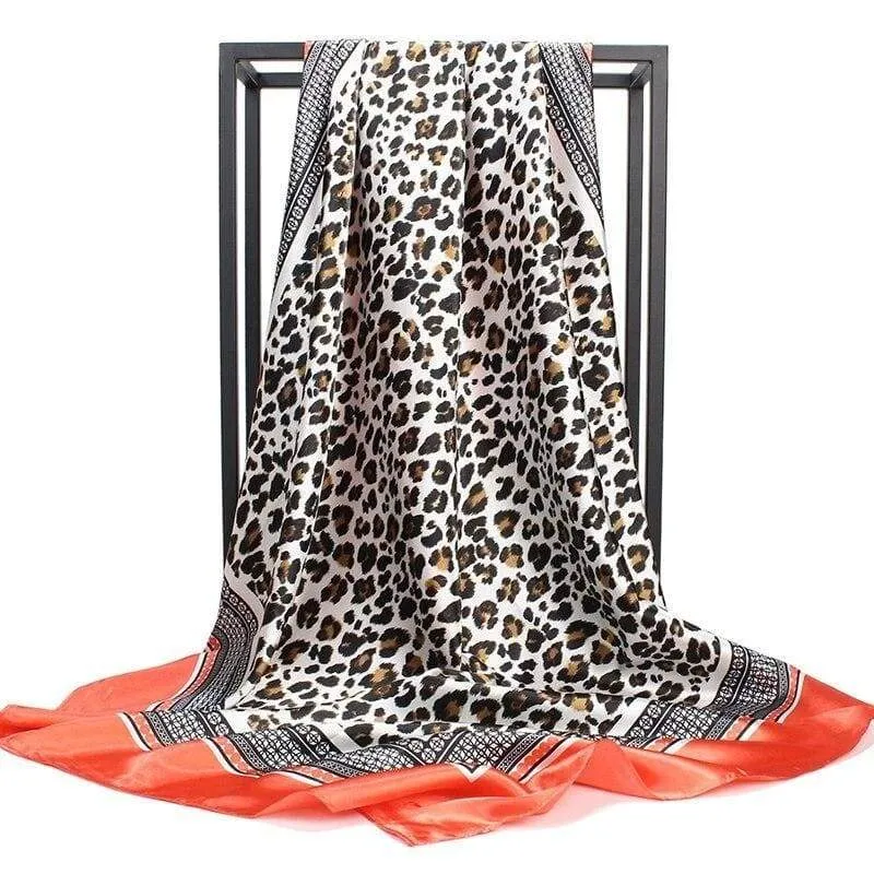 Vintage leopard scarf Boho pattern red sold by Boho Mood