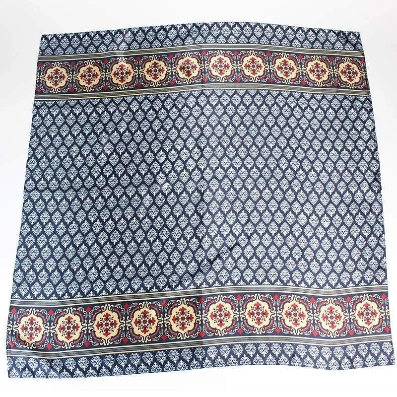 Boho retro Blue Scarf with prints sold by Boho Mood product image thumbnail 2